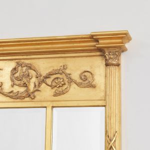 Tall Regency Triptych Mirror