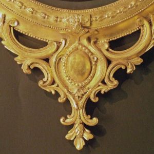 Decorative Cartouche Oval Mirror