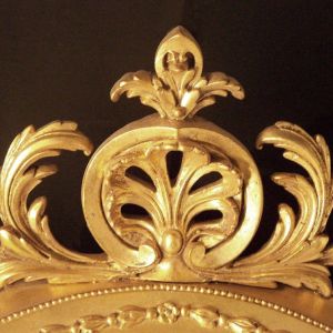 Decorative Cartouche Oval Mirror