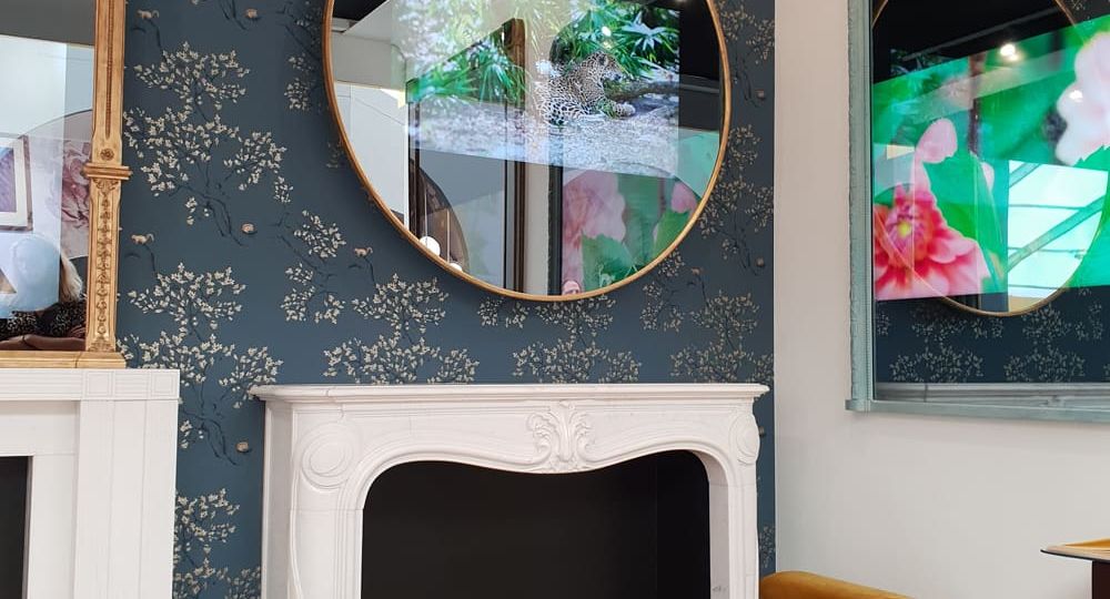 round slimline mirror