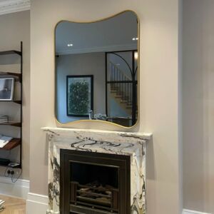 Slimline Curvy TV Mirror over recess