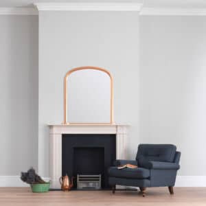 rose gold overmantel mirror