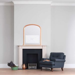 rose gold overmantel tv mirror